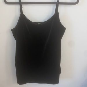 Chicos Womens Black Velvet Adjustable Strap Cami